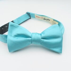 Tuesday Bow Tie Blue  2.5" Wide Pre Tied Formal Tuxedo Polyester